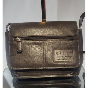 Relic Shoulder Crossbody Messenger Bag Men's Leather Brown Strength & Durability